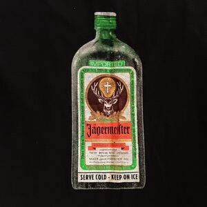 Jagermeister Stag T-shirt 100% Cotton + 2 Embroidered Deer Black Stretch Cap Hat